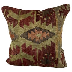 20 x 20 Cojín Kilim Cojín turco Cojín marrón natural Funda de cojín #6754