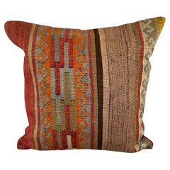 20 x 20 Cojín Turco Kilim Natural Rojo Marrón Funda de Cojín #6775