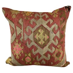 20 x 20 Kilim Pillow Turkish Cushion Natural Green Pillow Cushion Cover #6816