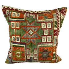 20 x 20 Cojín Kilim Cojín Turco Cojín Verde Natural Funda de Cojín #6824