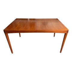 Mid Century Danish Teak Extendable Dining Table by H.W. Klein For Bramin