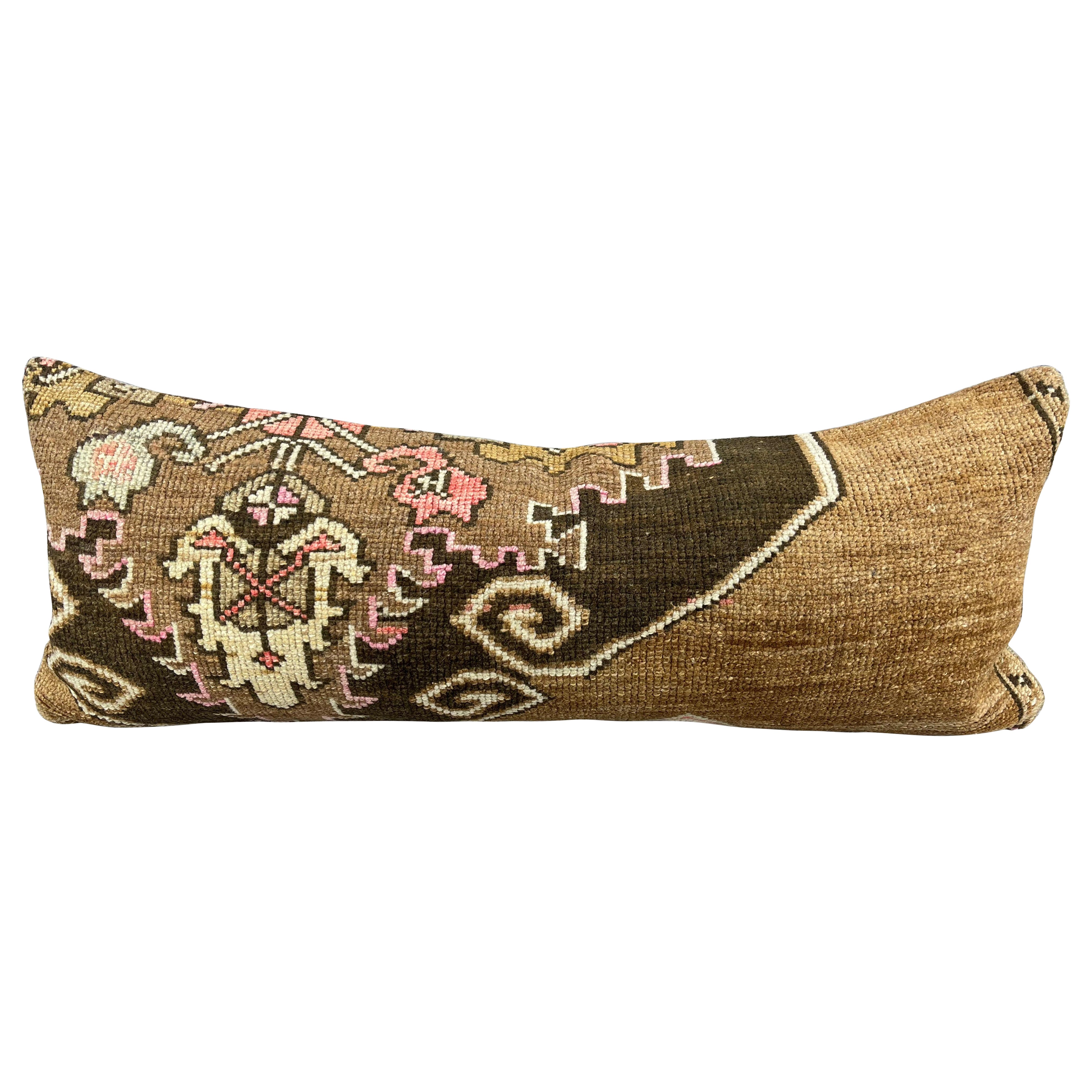 14 x 35 Lumbar Rug Pillow Harmony Oasis Turkish Pillow Cushion Cover #7600