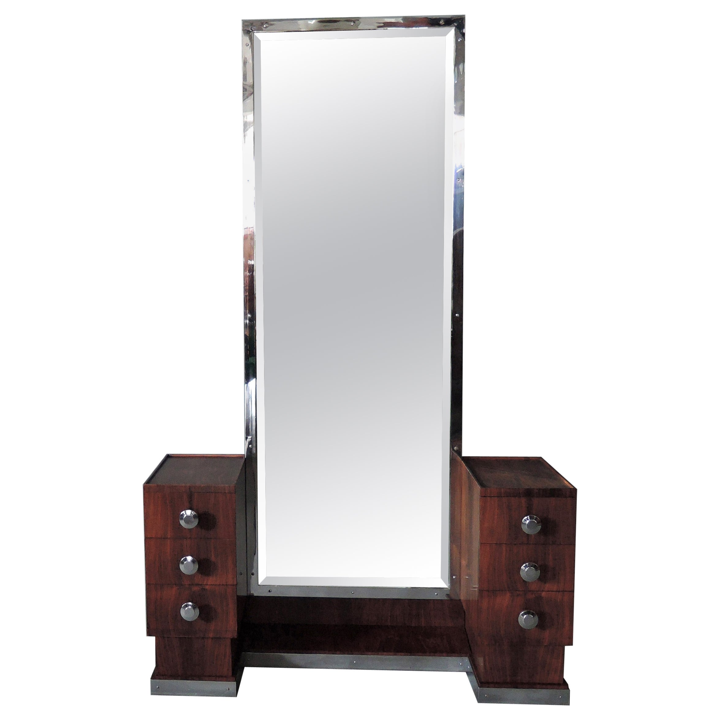 Fine French Art Deco Rosewood Dressing Table / Vanity