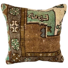20 x 20 Rug Pillow Emerald Serenade Turkish Pillow Cushion Cover #7619