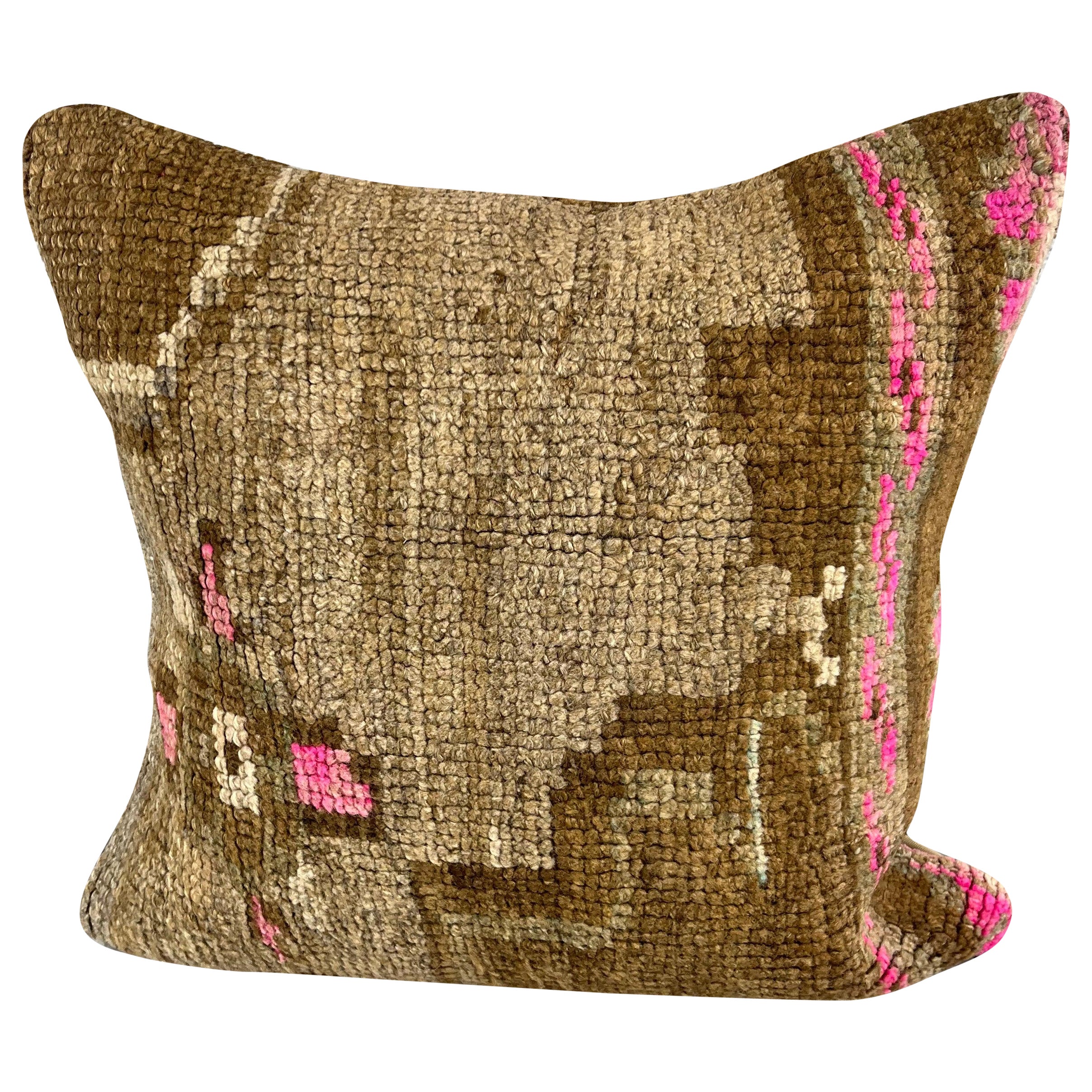 20 x 20 Rug Pillow Sultan's Tranquil Turkish Pillow Cushion Cover #7607
