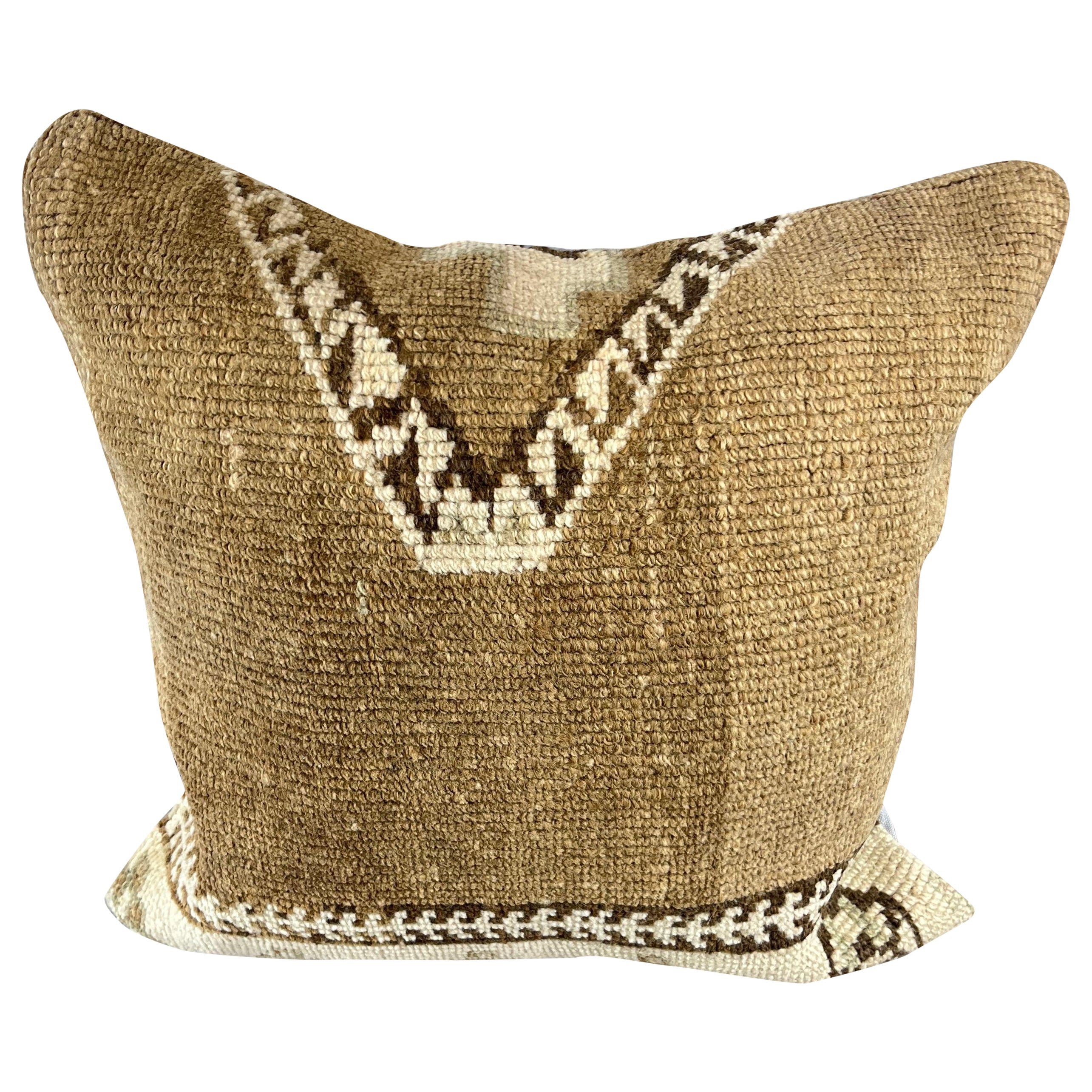 20 x 20 Rug Pillow Golden Horizon Turkish Pillow Cushion Cover #6706