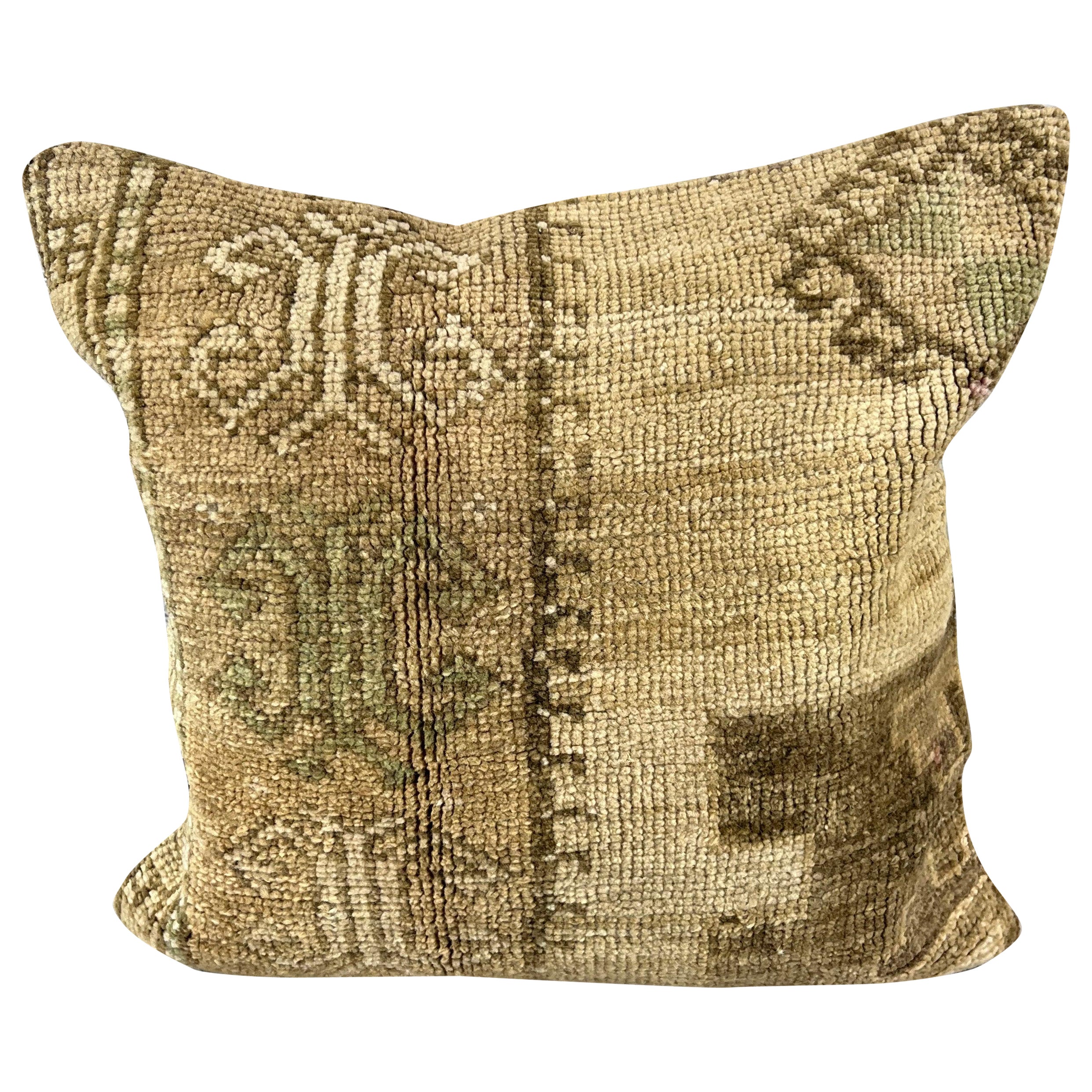 20 x 20 Rug Pillow Ottoman Elysian Turkish Pillow Cushion Cover #7640