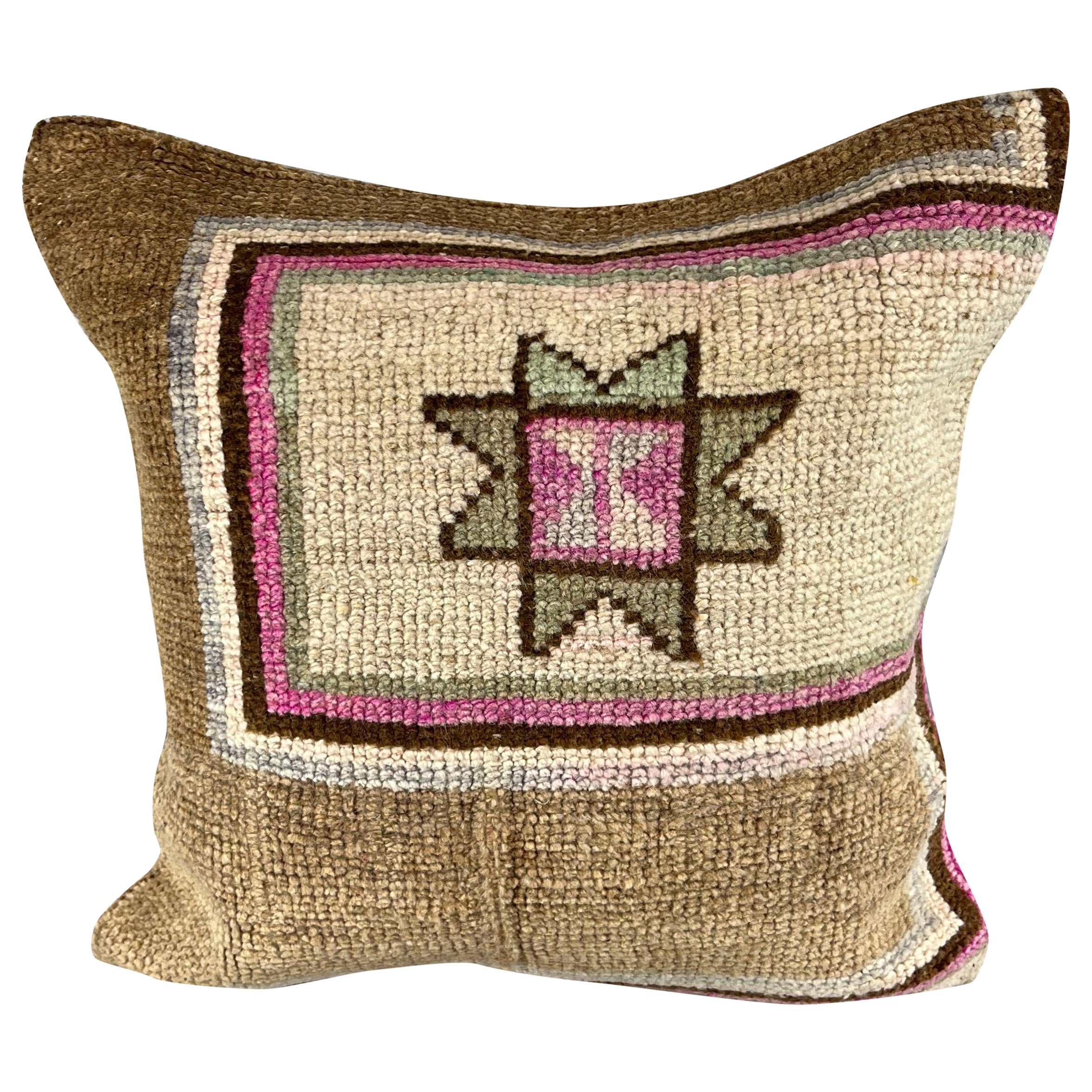 20 x 20 Rug Pillow Majestic Reverie Turkish Pillow Cushion Cover #7362 For Sale