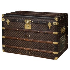 Antique 20th Century Louis Vuitton Trunk In Damier Canvas, France c.1900
