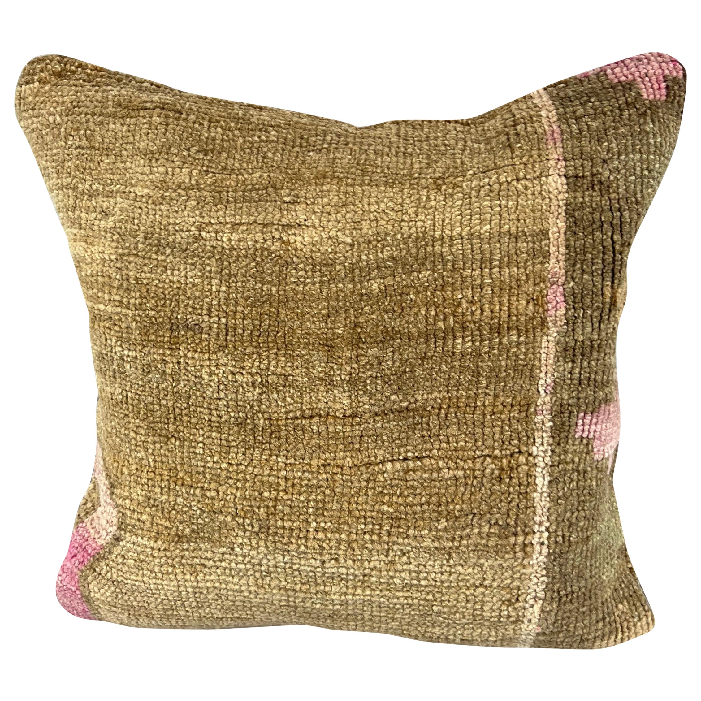 20 x 20 Teppich Kissen Whispering Haven Türkisches Kissen Cushion Cover #7356 im Angebot
