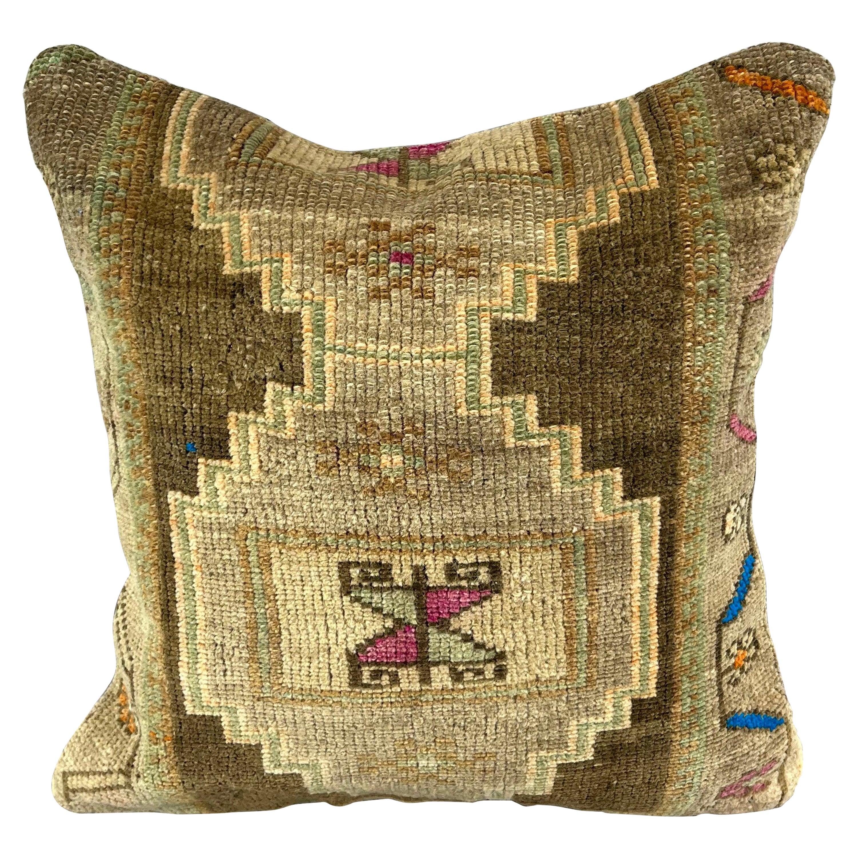 20 x 20 Teppich Cappadocian Dreamy Türkisches Kissen mit Kissenbezug #7410