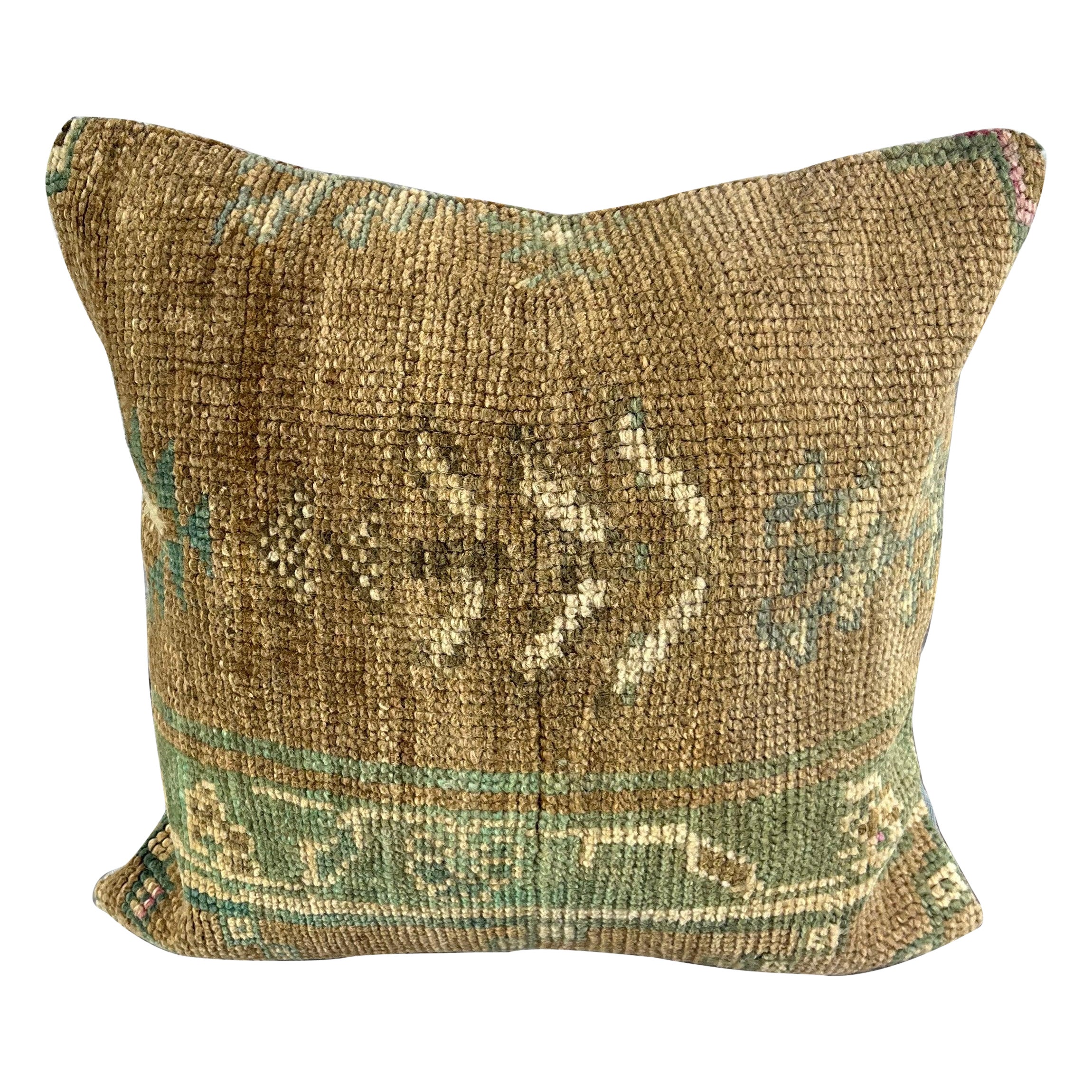 20 x 20 Teppich Kissen Ethereal Elegance Türkisches Kissen Cushion Cover #6689 im Angebot