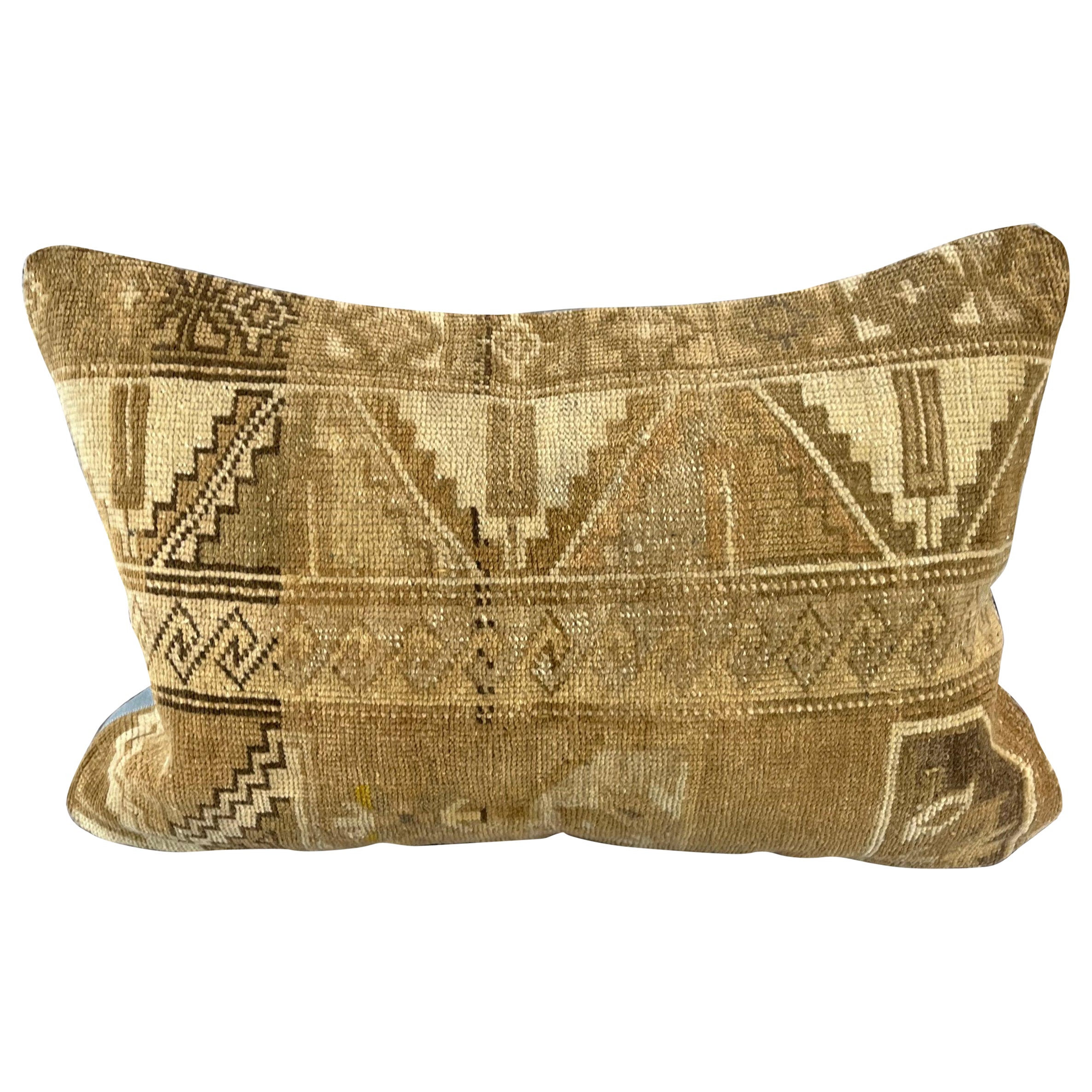 16 x 24 Rug Pillow Golden Meadows Turkish Pillow Cushion Cover #7458