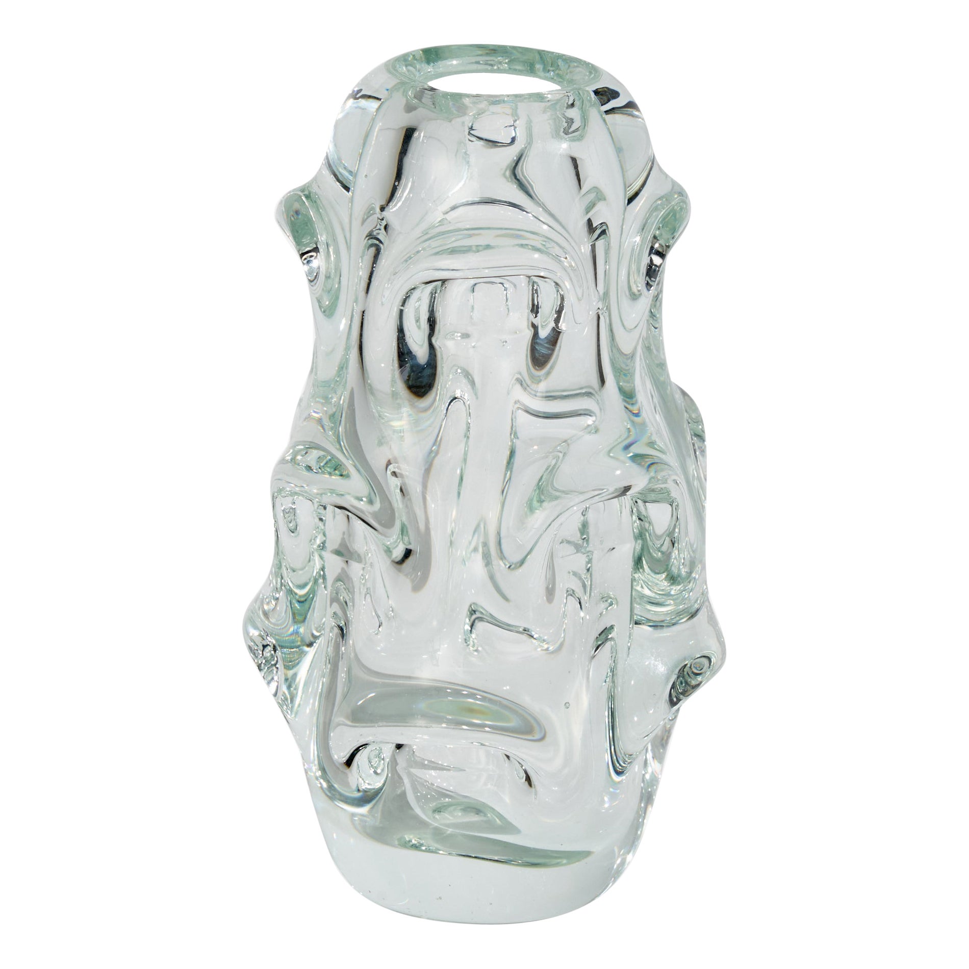 Börne Augustsson, Vase, Glass, Sweden, 1940s