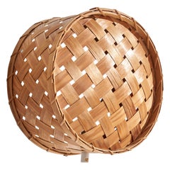 Schwedische Designerin, Wandleuchte, Kiefernholz, Schweden, 1970er Jahre
