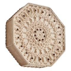 Swedish Designer, Wall Light, Fabric, Wood, Sweden, 1960s
