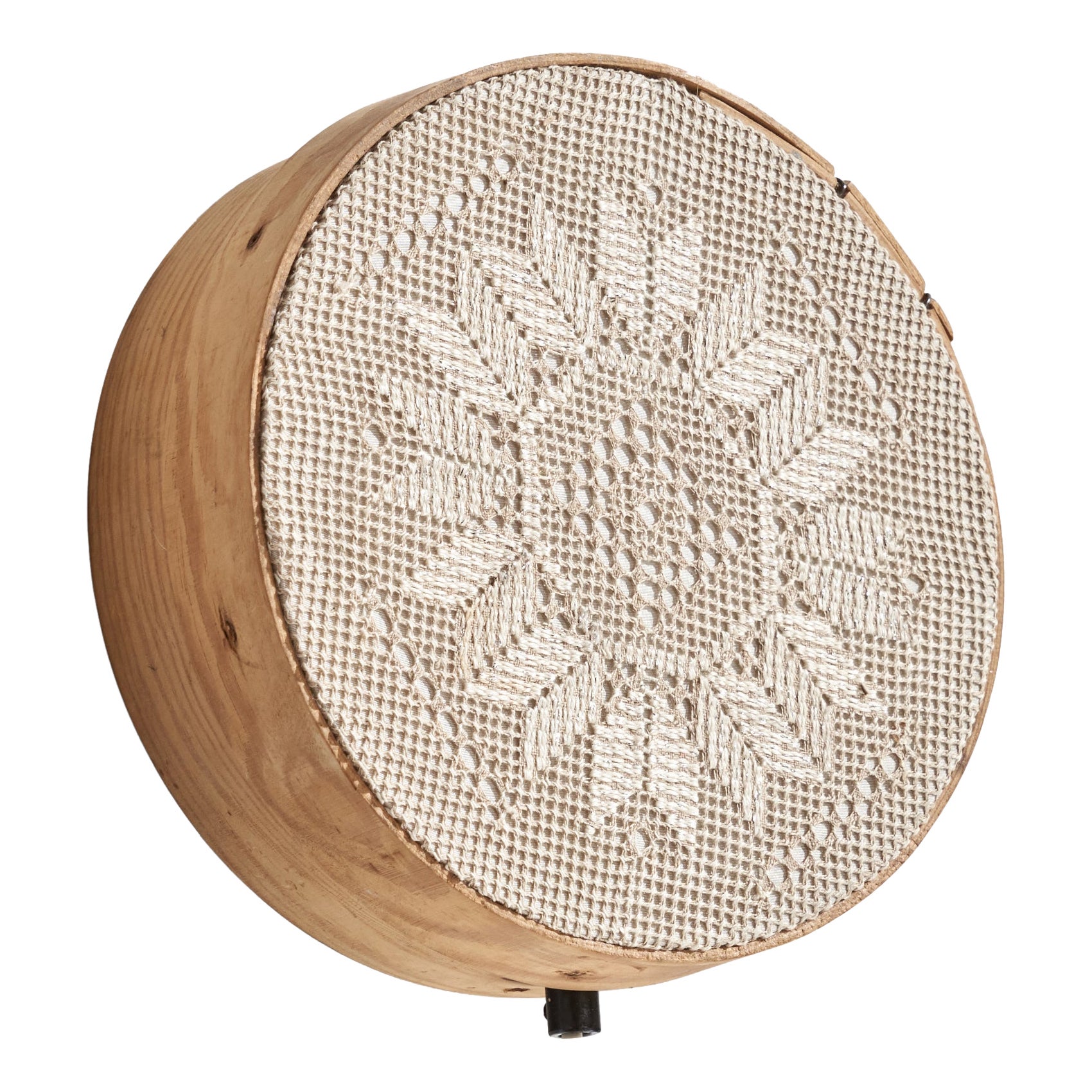 Schwedische Designerin, Wandleuchte, Stoff, Kiefernholz Schweden, 1960er Jahre