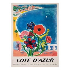 1970 Cote d'Azur - SNCF Original Vintage Poster