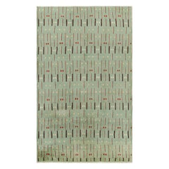 Tapis vintage Zeki Müren en céladon avec motifs géométriques, de Rug & Kilim