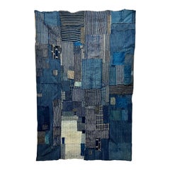 Antique Modern Japanese Boro Wall Hanging 1900s