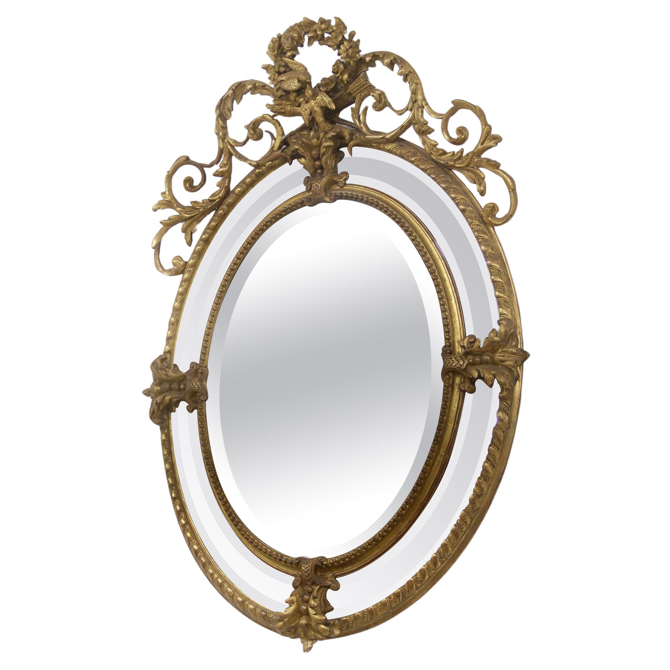 Ein sehr schöner Spiegel aus geschnitztem Giltwood und Gesso aus dem späten 19. im Angebot