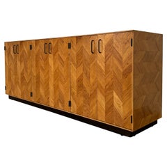 Lane Oak Chevron Dresser / Credenza, United States, c.1970