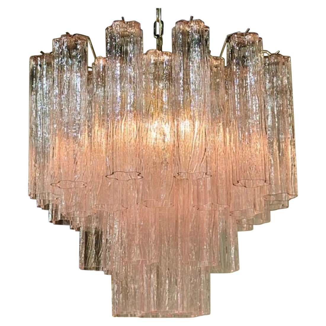 Murano Tronchi Pink Glass Chandelier