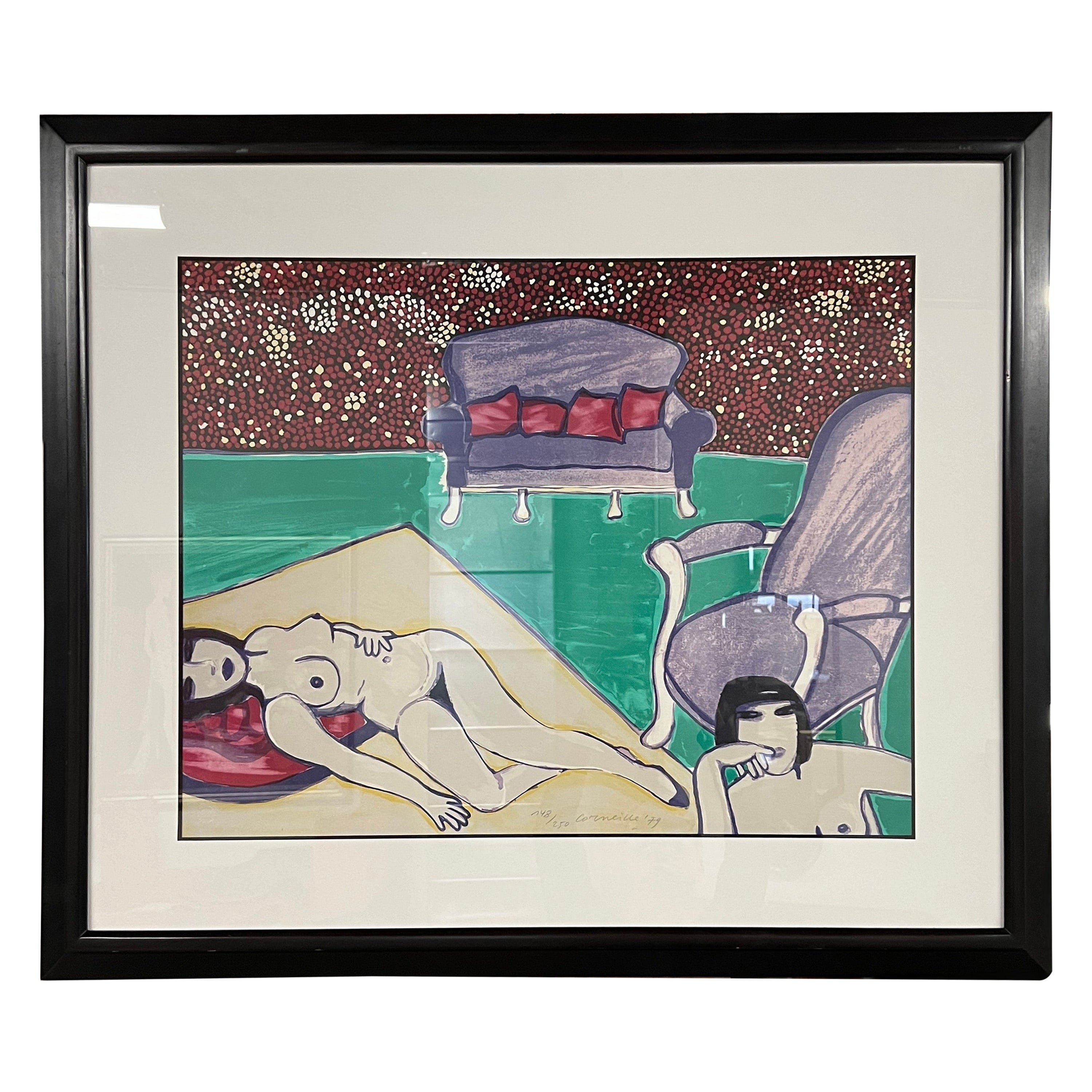 Framed Lithograph by Corneille titled "La Chambre En Luminance"
