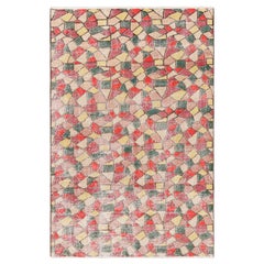 Vintage Zeki Müren Teppich mit polychromen geometrischen Mustern von Rug & Kilim
