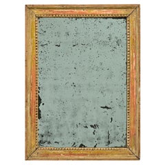 French Petite Louis XVI Gold Gilt Mirror
