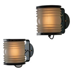 Rare Pair of 1st Edition Model 1139 Fresnel Sconces by Joe Colombo for Oluce
