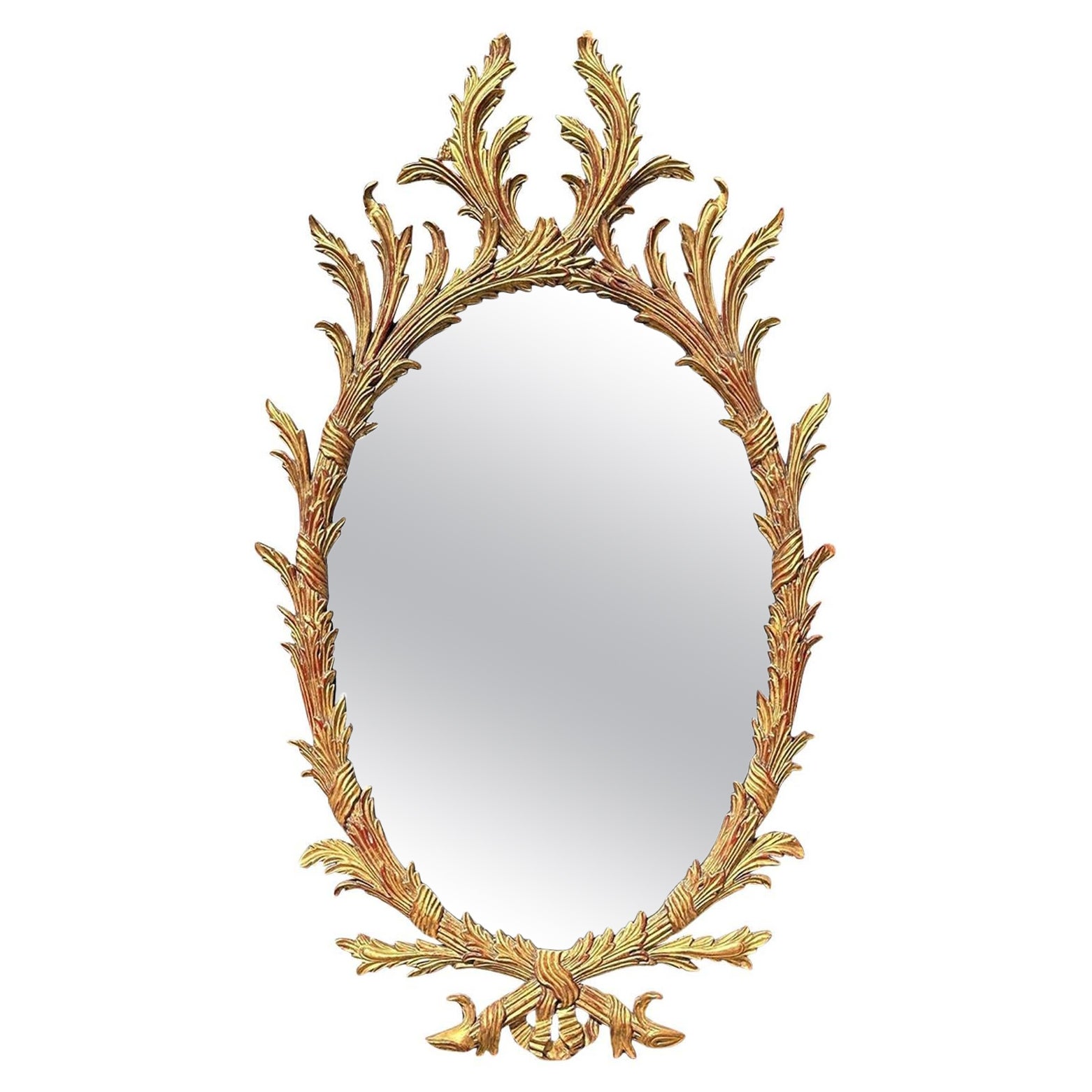 George III Style Burton-Ching Giltwood Rococo Mirror