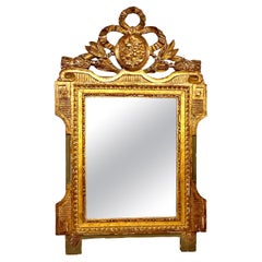 19. Jahrhundert Louis XVI Giltwood Wandspiegel
