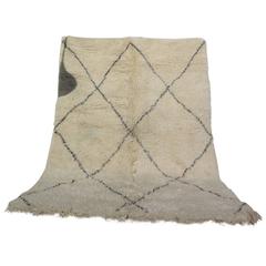 Hand-Knotted Beni Ouarain, All Wool, circa 1960