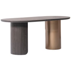 Table de salle à manger Luna postmoderne, table de salle à manger ovale pour 6 personnes