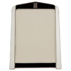 Antique Sterling Silver & Enamel Picture Frame by Asprey & Co England Circa 1920