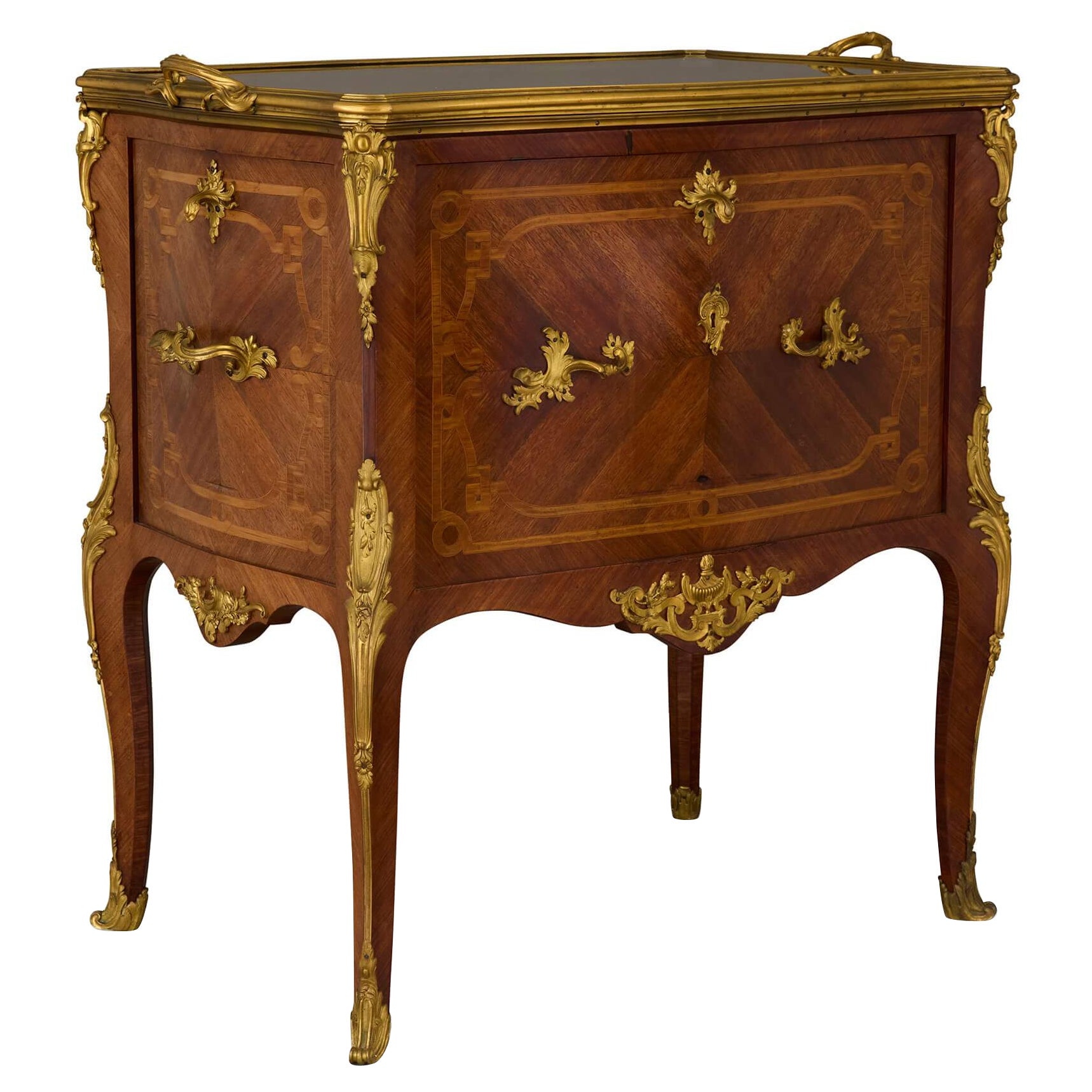 Antique French Ormolu Mounted Drinks Cabinet Attributed to François Linke