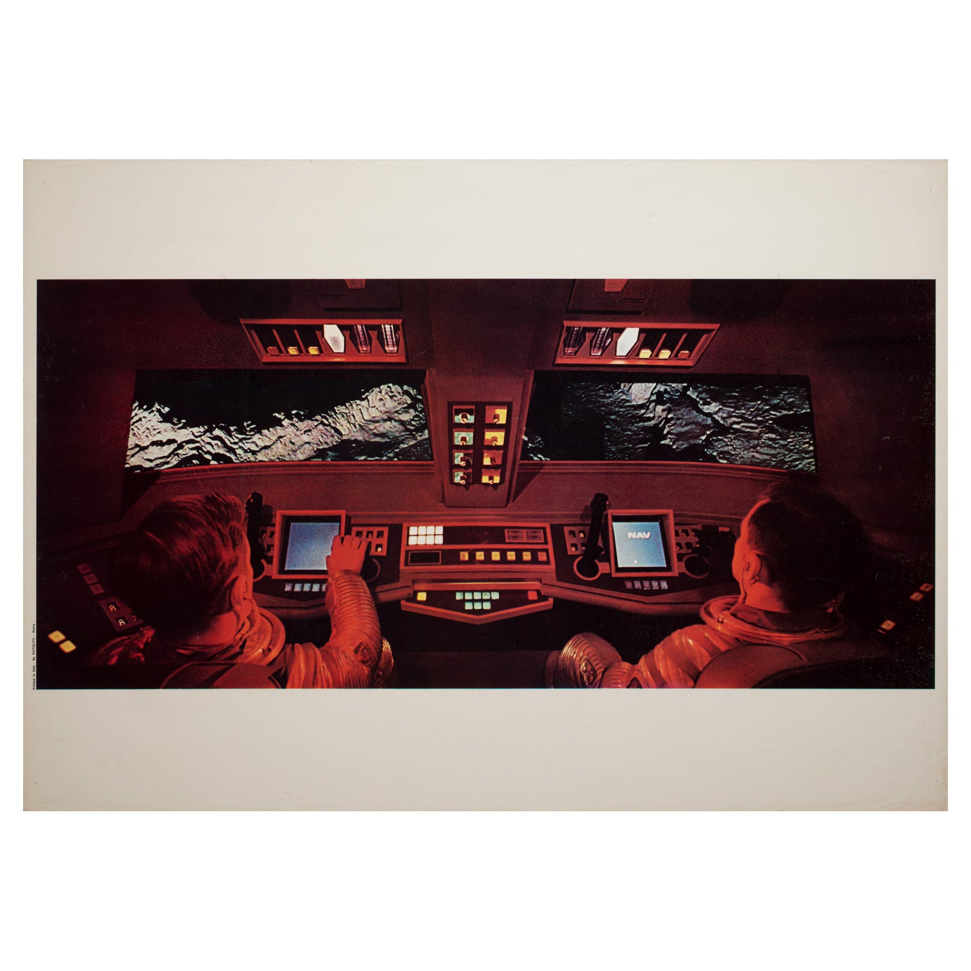 2001 A Space Odyssey 1968 Italian Jumbo Film Still Poster Cockpit Style