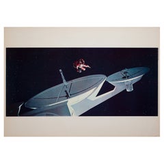 2001 A Space Odyssey 1968 Italian Jumbo Film Still Poster Floating Space Style