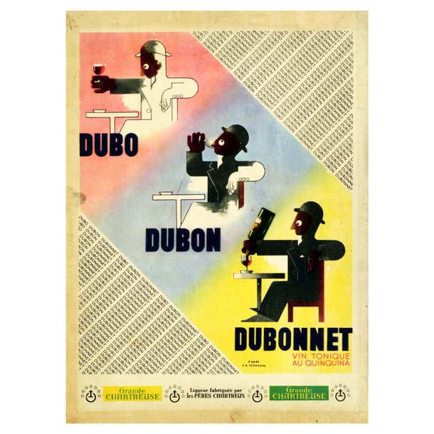 Original Vintage Advertising Poster Dubonnet Alcohol Drink Cassandre ...