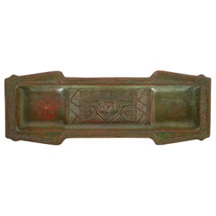 Tiffany Studios New York American Indian Pattern Bronze Pen Tray