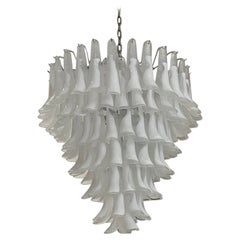 Large Mazzega 7-tier Petal Chandelier
