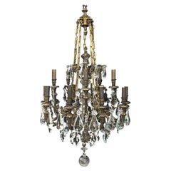 French Bronze & Crystal Baccarat Chandelier