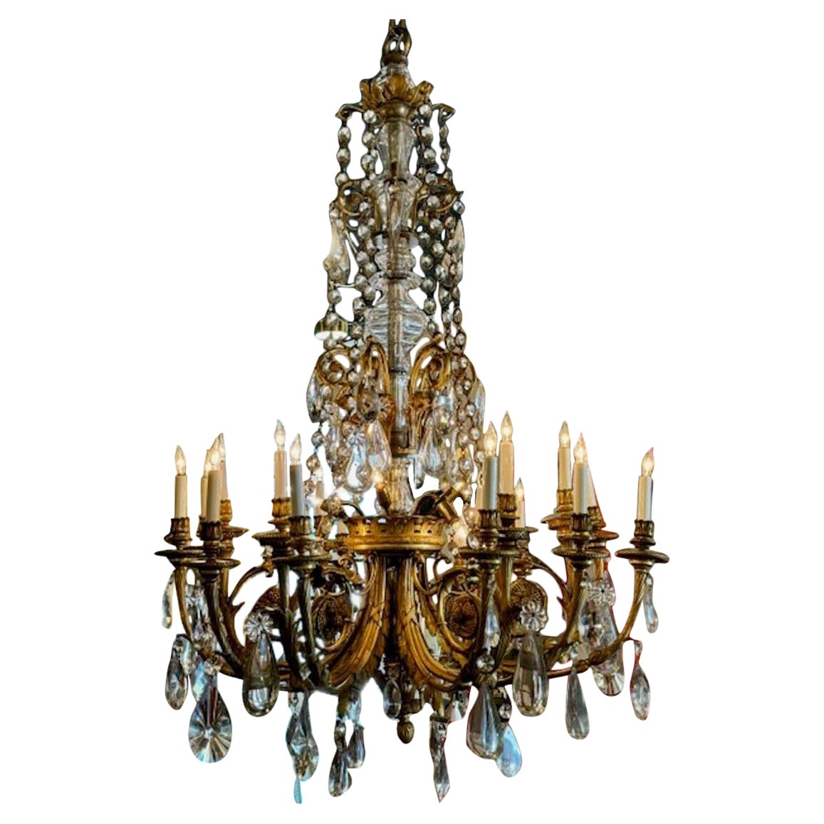 Araña francesa Luis XVI atribuida a Baccarat