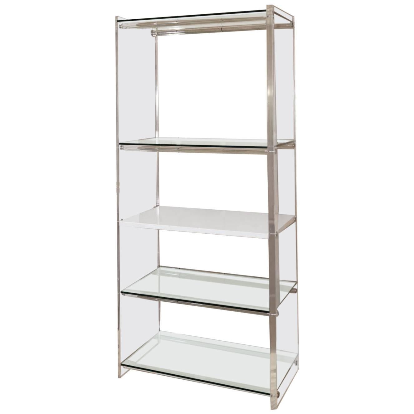 Attractive Mid-Century Etagere with Lucite Sides