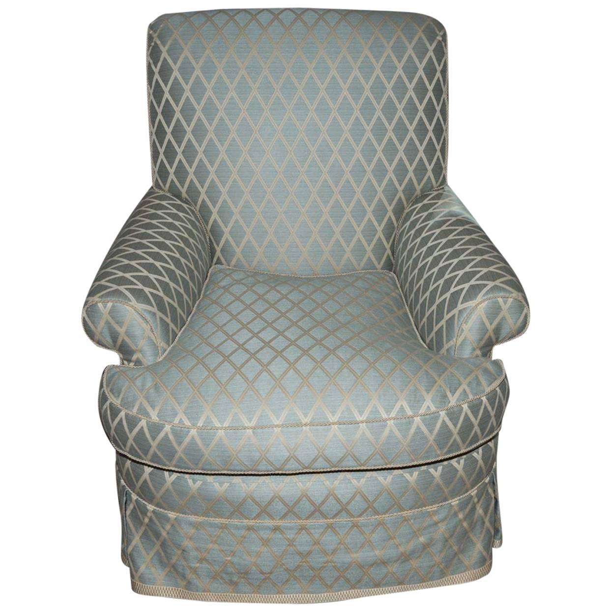 Attractive Upholstered Swivel Armchair For Sale