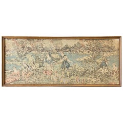 Large Antique French Embroidered Tapestry