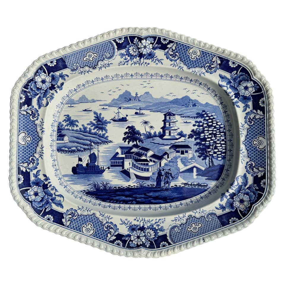 Transferware 19th Century English Transferware Platter For Sale at 1stDibs