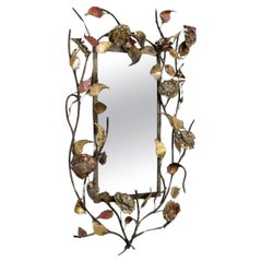 Vintage Silas Seandel Sculptural Floral Mirror