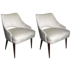 Pair of Petite Upholstered Chairs